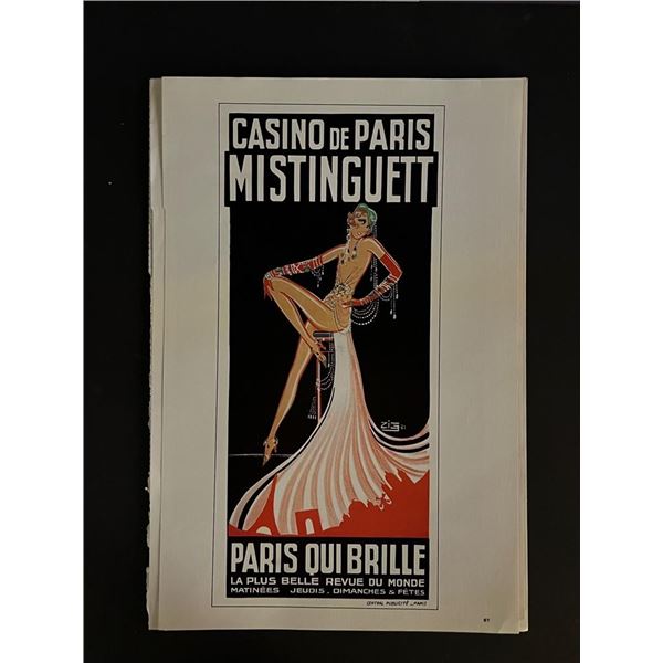 Paris France Follies Bergere Vintage Art Print