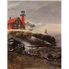 Image 1 : Lighthouse with Rainbow Art Print