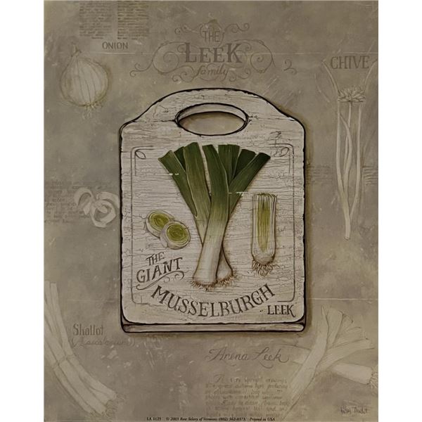 Vintage Leek Garden Art Print