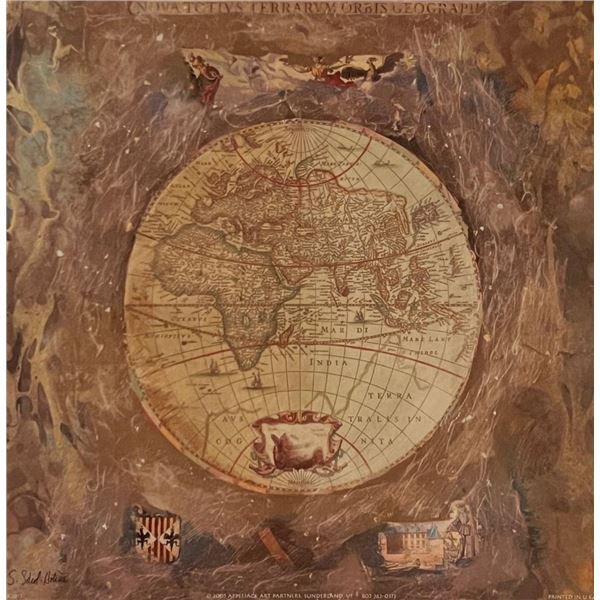 Vintage Travel Globe Art Print