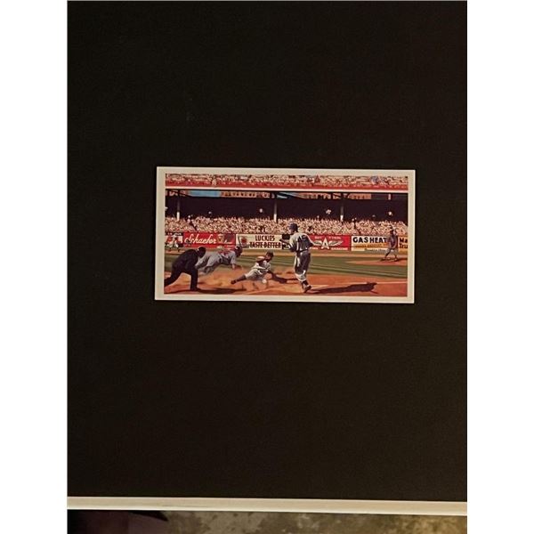 MLB Jackie Robinson Amazing Ebbets Steal Lithograph Reprint on Card