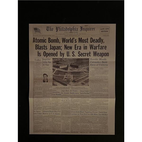 Vintage Reproduction 1945 Knoxville News Sentinel