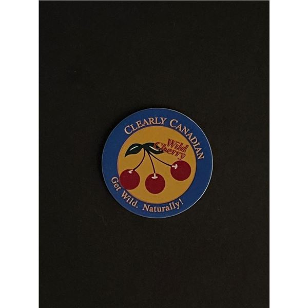 Vintage 1990s POGs Game Cap Clearly Canadian Cherry