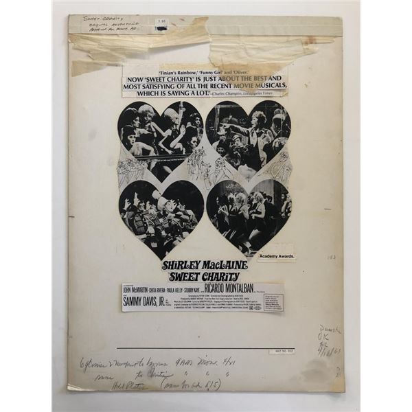 Sweet Charity Original Advertising Paste Up for Movie Ad