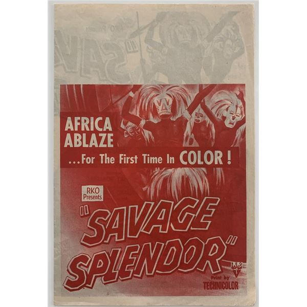 Savage Splendor unsigned promo flier