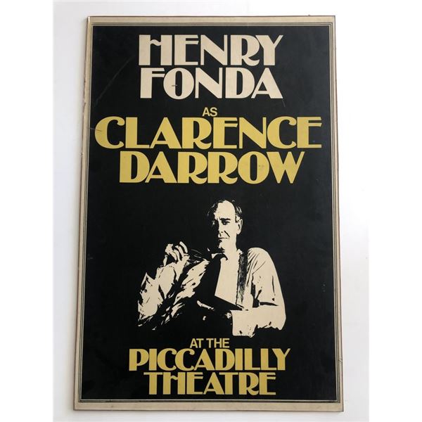 Henry Fonda Clarence Darrow Piccadilly Theatre, London 1975 Advertising Flyer
