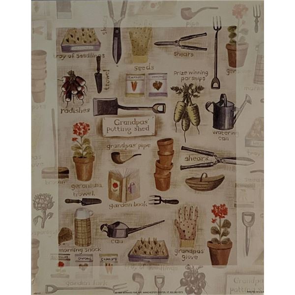 Grandpas Potting Shed Art Print