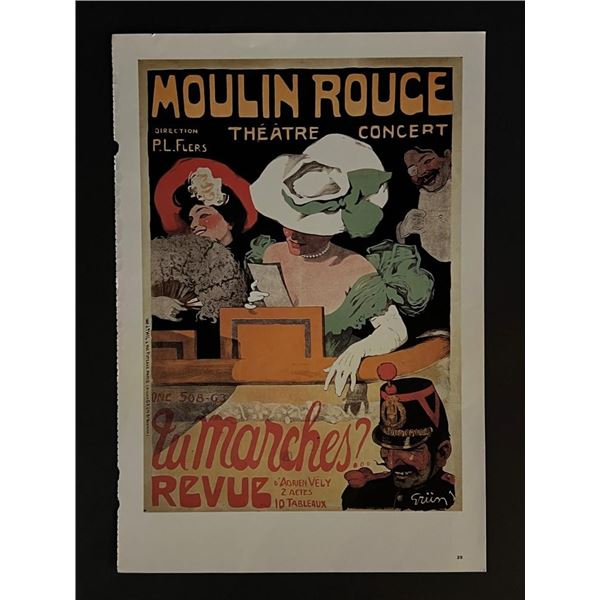 Paris France Follies Bergere Vintage Art Print