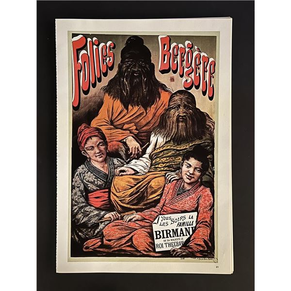 Paris France Follies Bergere Vintage Art Print
