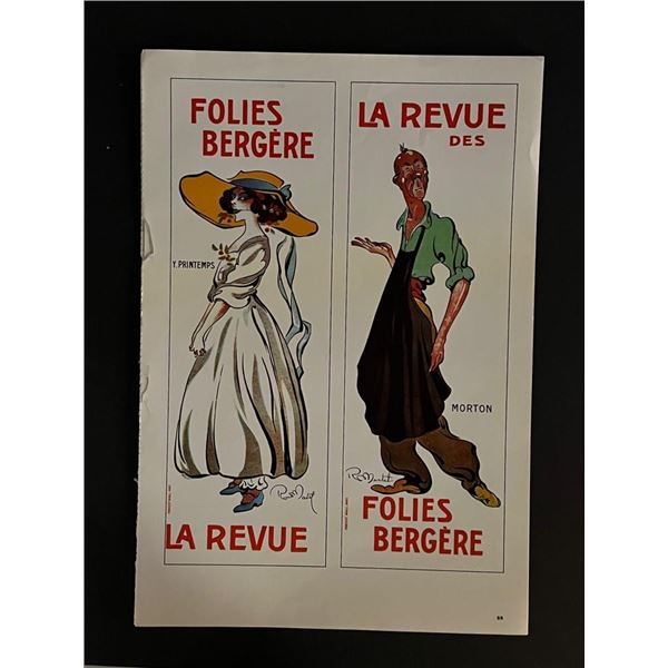 Paris France Follies Bergere Vintage Art Print
