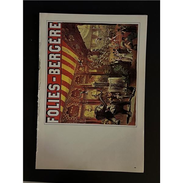 Paris France Follies Bergere Vintage Art Print