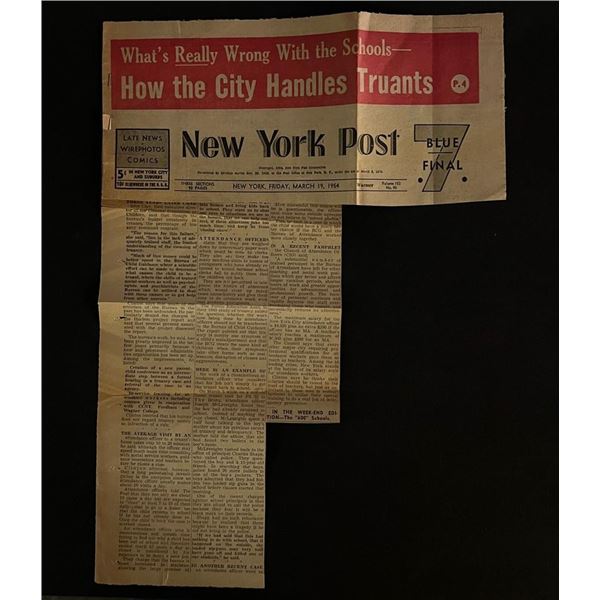 1954 New York Post Article