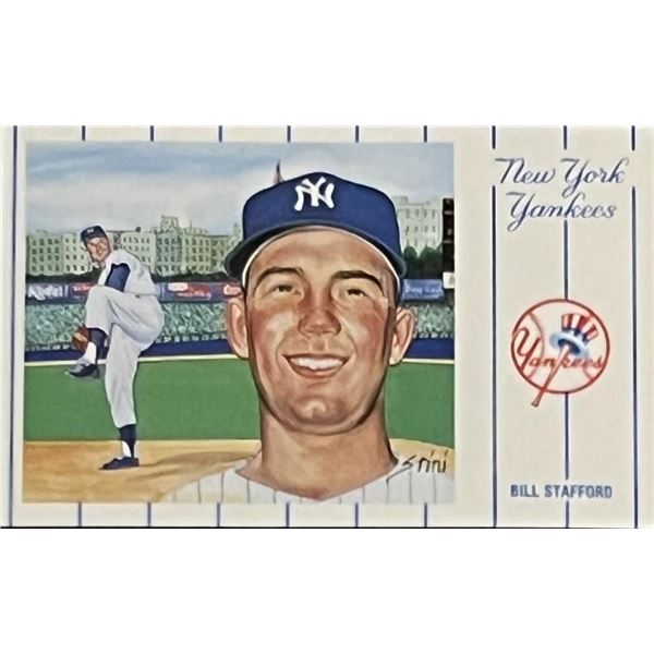1961 New York Yankees Team Bill Stafford Postcard Series No.3. Card 4 of 12