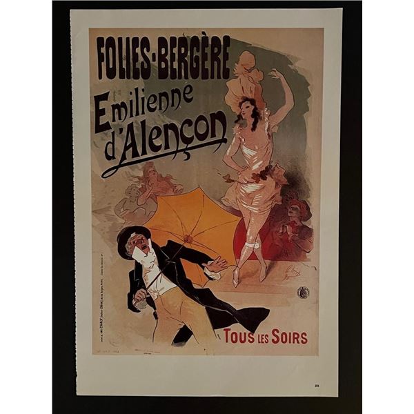 Paris France Follies Bergere Vintage Art Print