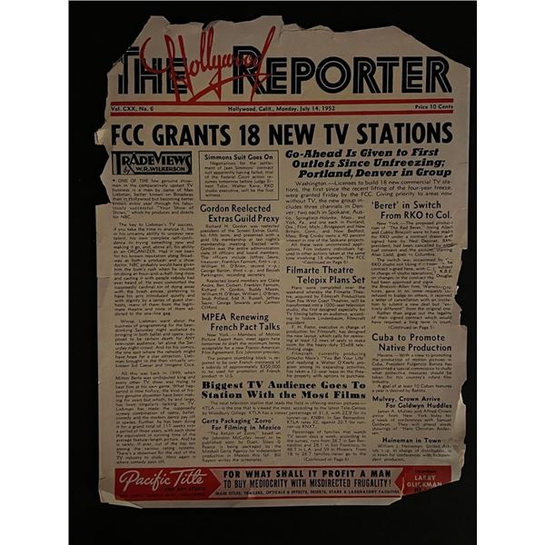 July 1952 The Hollywood Reporter Newspaper