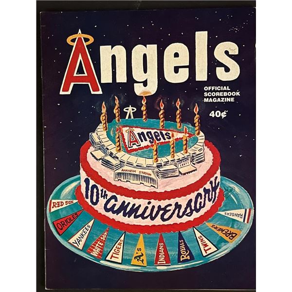Vintage 10th Anniversary MLB Angels Baseball Official Scorebook Magazine