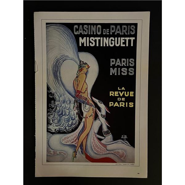 Paris France Follies Bergere Vintage Art Print