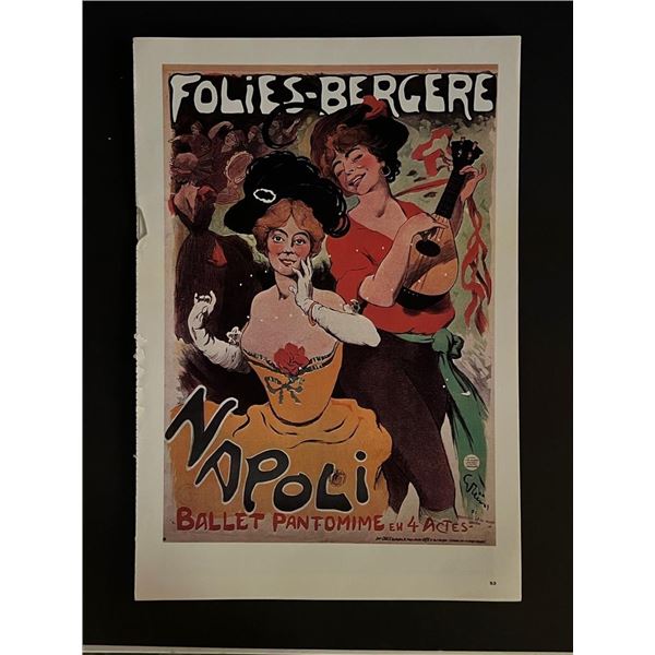 Paris France Follies Bergere Vintage Art Print