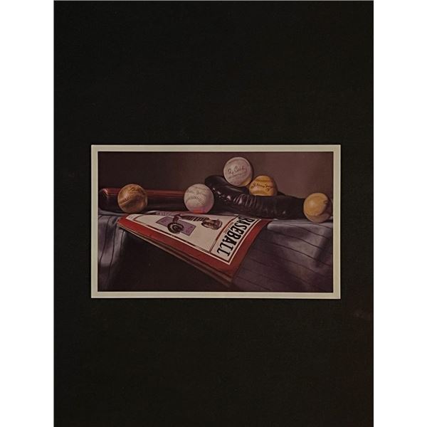 MLB Balls of Fame Lithograph Reprint on Card