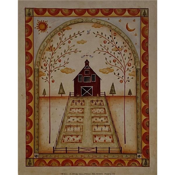 Valerie Evers Wenk Vintage Nostalgic Farm Garden Art Print.