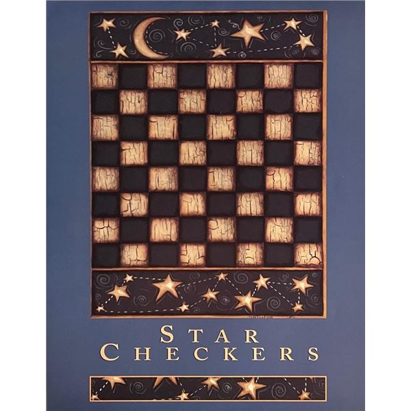 Vintage Country Star Checkers Art Print