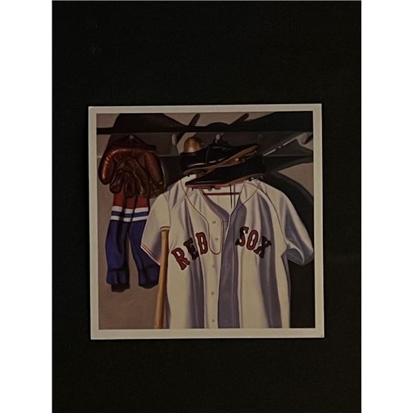 MLB Boston Red Sox Vintage Fenway Flannel Lithograph Reprint on Card