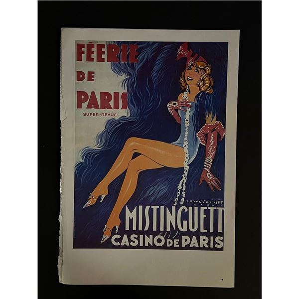 Paris France Follies Bergere Vintage Art Print