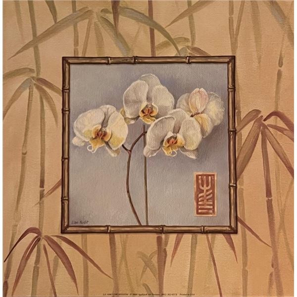 Vintage Orchids and Bamboo Art Print