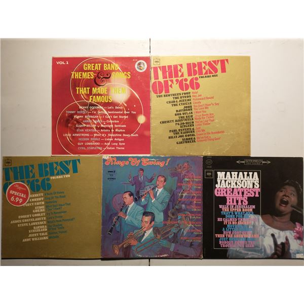 5 VINYL RECORD LOT – BIG BAND, SWING & GOSPEL CLASSICS
