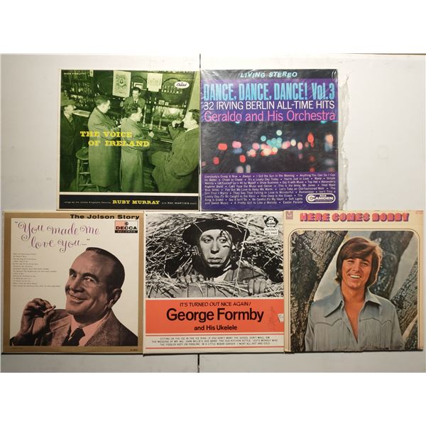5 VINYL RECORD LOT – VINTAGE VOCAL & NOVELTY CLASSICS