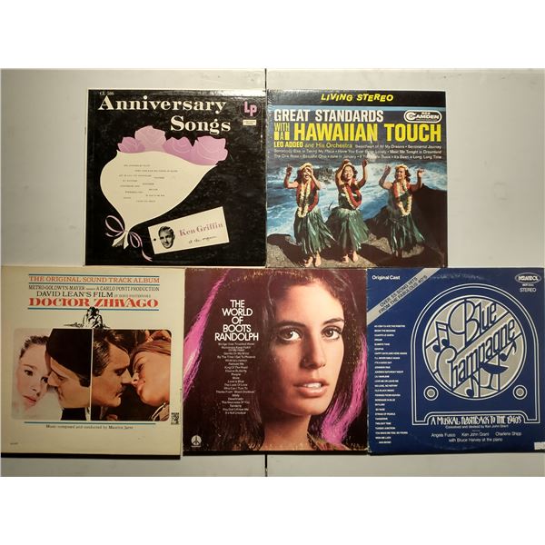 5 VINYL RECORD LOT – SOUNDTRACKS, EASY LISTENING & MUSICALS