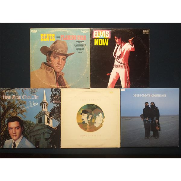 5 VINYL RECORD LOT – ELVIS PRESLEY / SOUNDTRACKS & STUDIO ERA