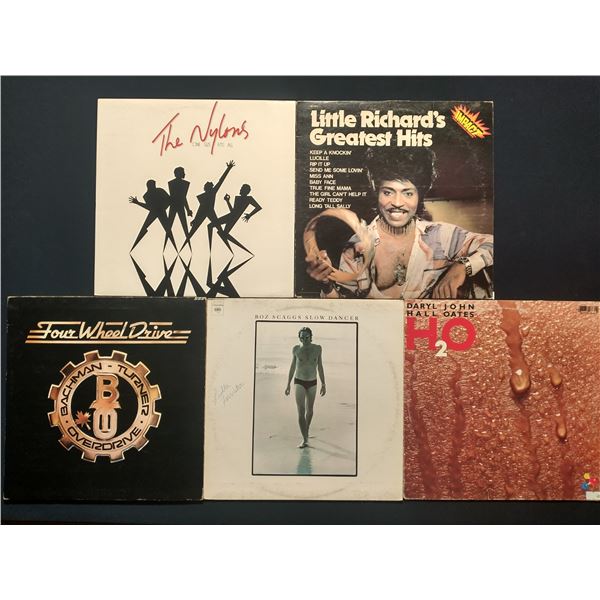 5 VINYL RECORD LOT – CLASSIC ROCK, R&B & POP HITS