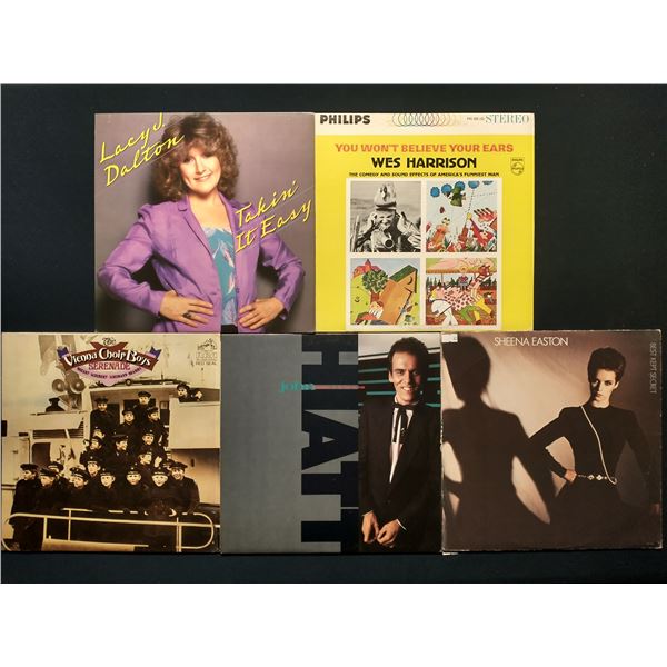 5 VINYL RECORD LOT – ADULT CONTEMPORARY / POP & NOVELTY / 1970s–1980s ERA