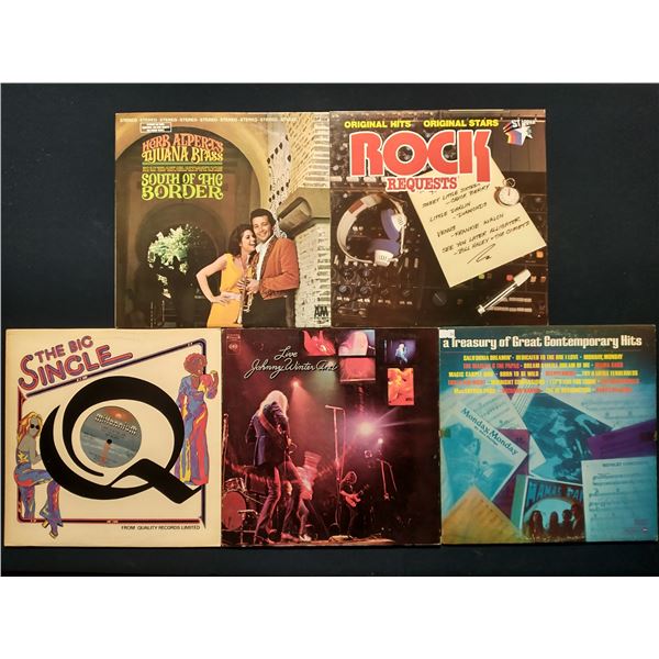 5 VINYL RECORD LOT – CLASSIC ROCK / INSTRUMENTAL / LIVE