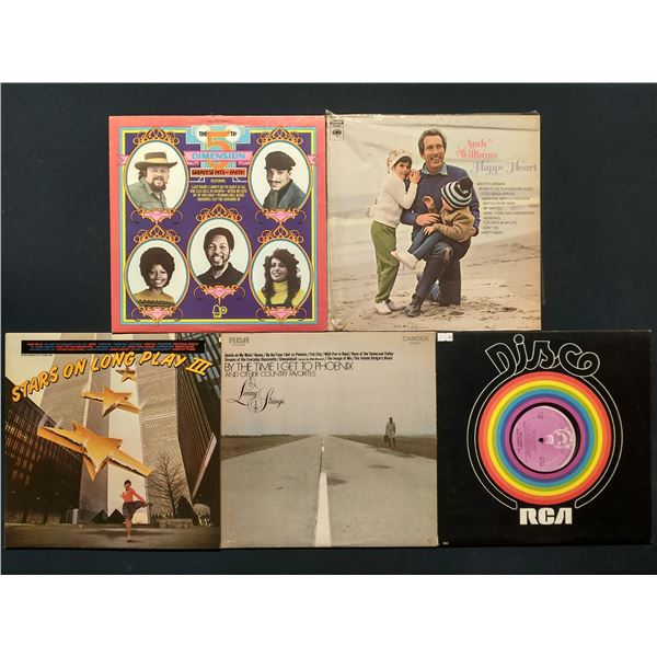 5 VINYL RECORD LOT – 1970s POP / COUNTRY POP / EASY LISTENING