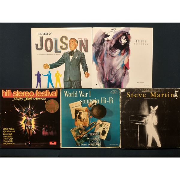 5 VINYL RECORD LOT – VOCAL, COMEDY & NOVELTY RECORDINGS