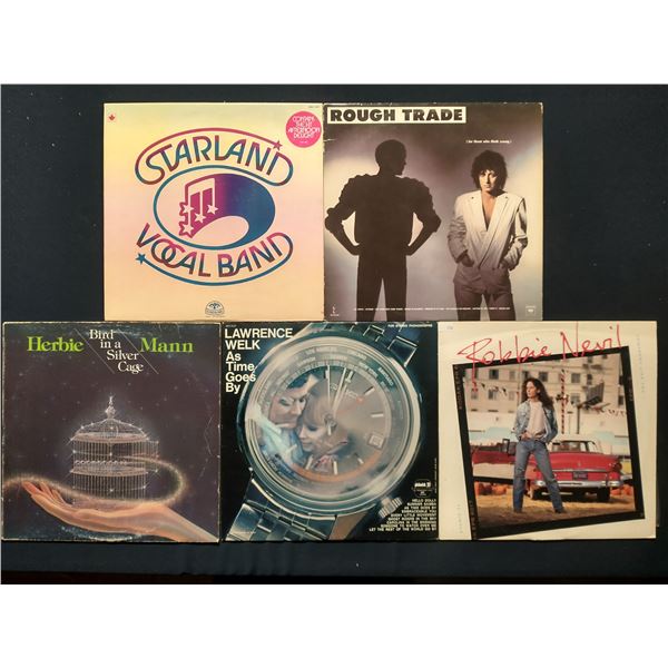 5 VINYL RECORD LOT – 1970s–80s POP, DISCO & ADULT CONTEMPORARY