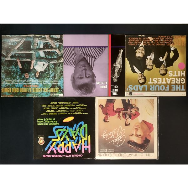 5 VINYL RECORD LOT – EARLY ROCK & POP VOCALS