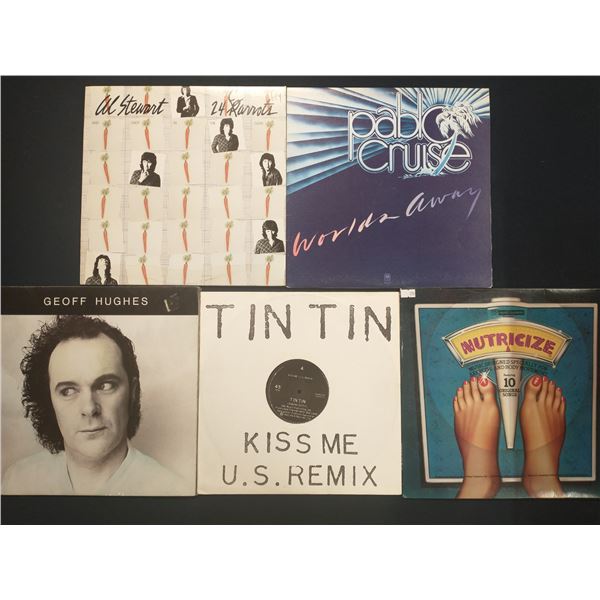 5 VINYL RECORD LOT – 1970s–80s POP & ROCK VARIETY