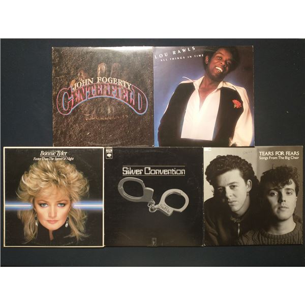 5 VINYL RECORD LOT – ROCK, SOUL & DISCO / JOHN FOGERTY, TEARS FOR FEARS / 1970s–19