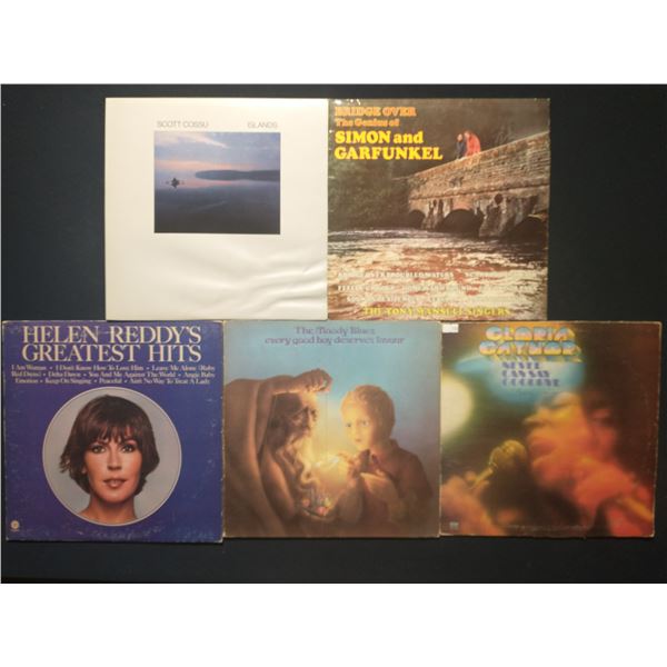 5 VINYL RECORD LOT – CLASSIC POP & ROCK / SIMON & GARFUNKEL, GLORIA GAYNOR / 1970s / HITS &