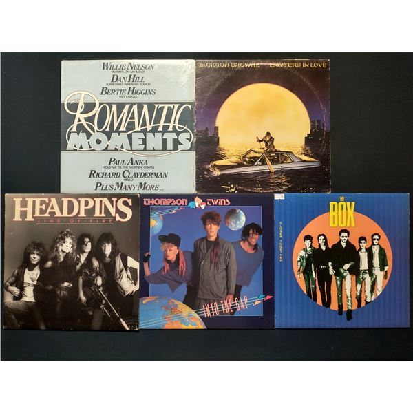 5 VINYL RECORD LOT – POP & NEW WAVE / JACKSON BROWNE, THOMPSON TWINS / 1980s / RADIO ERA