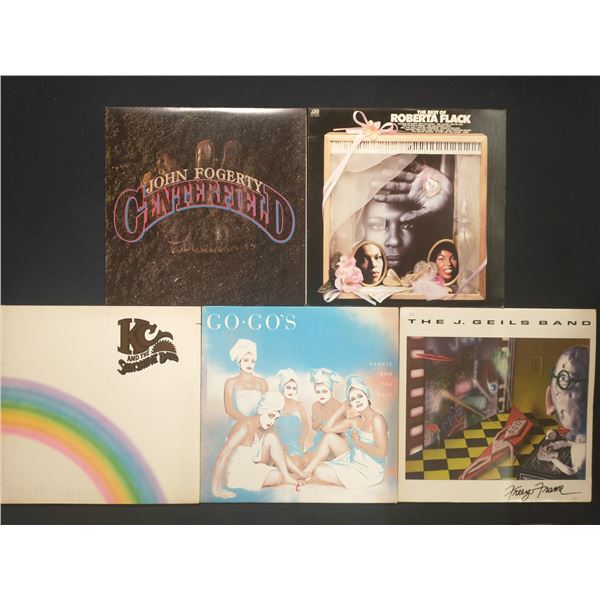 5 VINYL RECORD LOT – POP & ROCK / GO-GO’S, JOHN FOGERTY, ROBERTA FLACK / 1970s[x=#