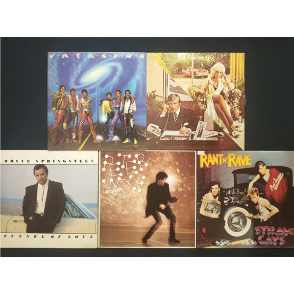 5 VINYL RECORD LOT – ROCK & POP / SPRINGSTEEN, ROD STEWART, JACKSONS / 1980s / ARENA & POP 