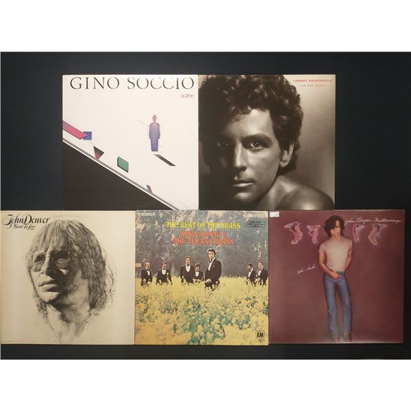 5 VINYL RECORD LOT – POP & ROCK / LINDSEY BUCKINGHAM, JOHN DENVER / 1970s–1980s / 