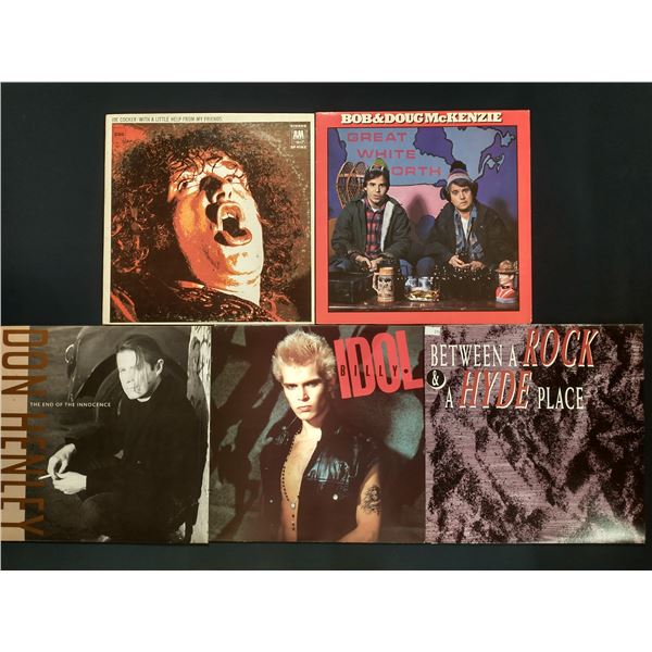 5 VINYL RECORD LOT – ROCK & POP / JOE COCKER, BILLY IDOL / 1970s–1980s / CLASSIC &
