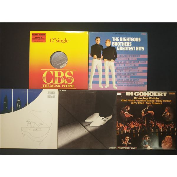5 VINYL RECORD LOT – POP & SOUL / MICHAEL JACKSON, JOE JACKSON / 1970s–1980s / HIT