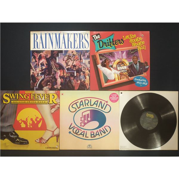 5 VINYL RECORD LOT – ROCK & VOCAL POP / THE DRIFTERS, STARLAND VOCAL BAND / 1950s–