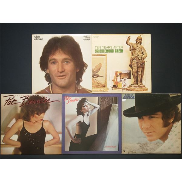 5 VINYL RECORD LOT – ROCK & POP / PAT BENATAR, TEN YEARS AFTER / 1970s–1980s / CLA